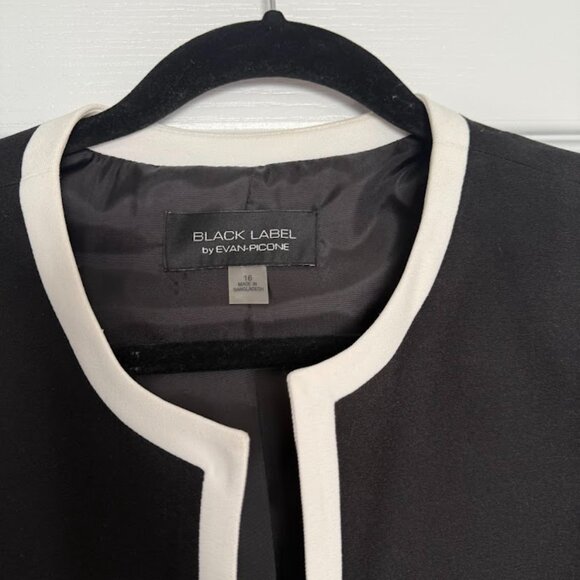 NWOT - Evan Picone Black Label 2 pc Dress Suit, Black White Contrast - Picture 8 of 9